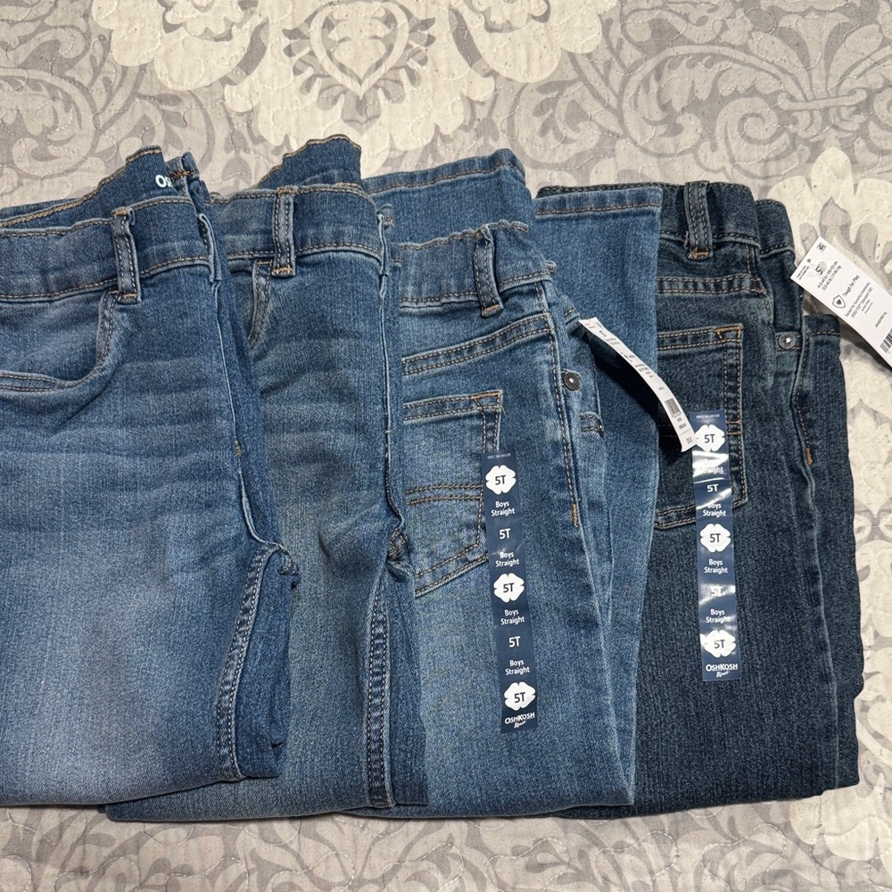 NWT- 4 Pairs Boy’s 5T Jeans